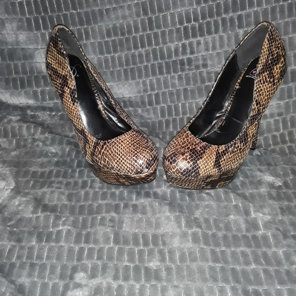 Snake skin heels